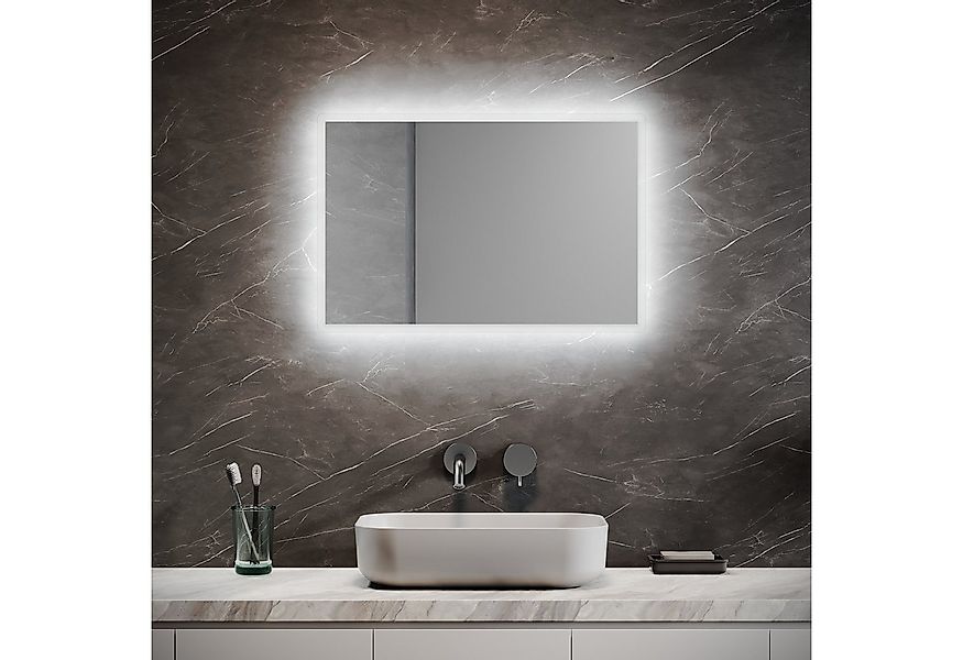 SONNI Badspiegel Badezimmerspiegel, mit Beleuchtung, 60×40 cm, Wandschalter günstig online kaufen