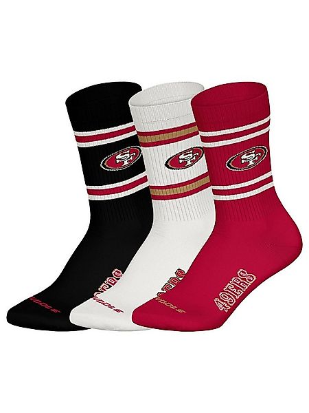 HUDDLE Freizeitsocken San Francisco 49Ers Crew (3-Paar) Casual Socken, Allt günstig online kaufen
