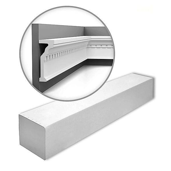 ORAC DECOR P4010-Box Wandleisten 1 Karton Set mit 6 Friesleisten 12 m Weiß günstig online kaufen