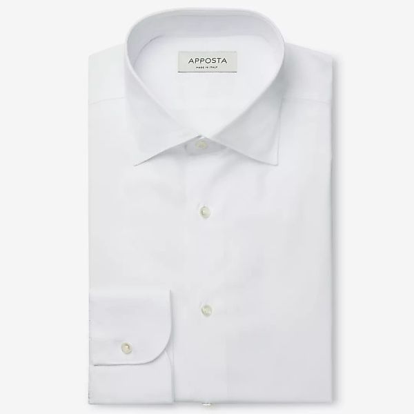 Hemd  einfarbig  weiß 100% reine baumwolle popeline giza 87, kragenform  ha günstig online kaufen