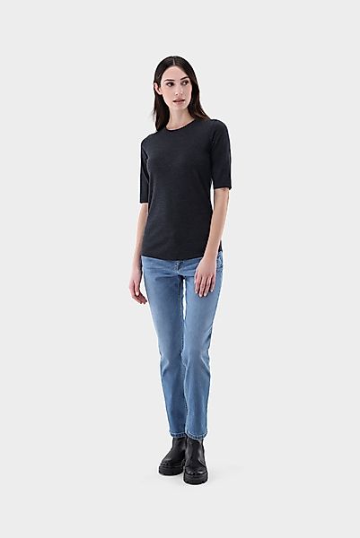 T-Shirt gestrickt aus ultrafeiner Merinowolle günstig online kaufen