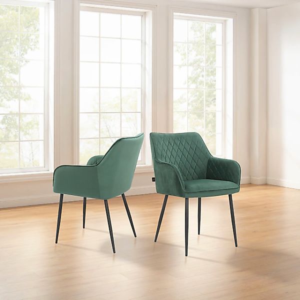 Leonique "Montmerle" () 2 Veloursstoff Sitz und Rücken gepolstert, in Velou günstig online kaufen