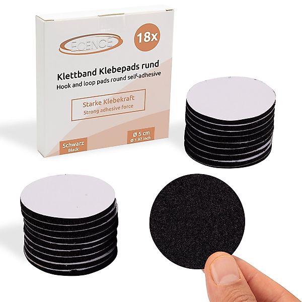 ECENCE Klett-Klebepad 18x Klett Klebepads rund günstig online kaufen