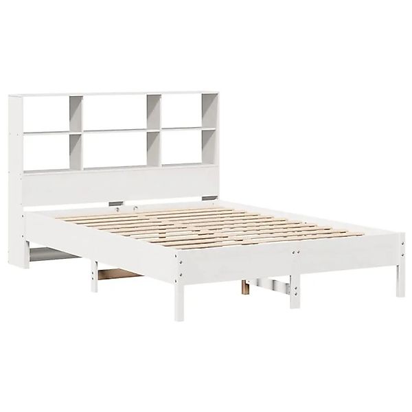 vidaXL Massivholzbett mit Regal ohne Matratze Weiß 120x190 cm Kiefer 332288 günstig online kaufen