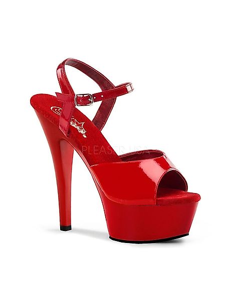 Lack Sandalette KISS-209, rot, sexy Plateau High Heels von Pleaser 35 (US 5 günstig online kaufen
