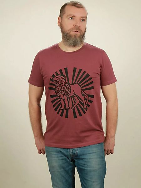 T-shirt Herren - Lion Sun - Berry günstig online kaufen