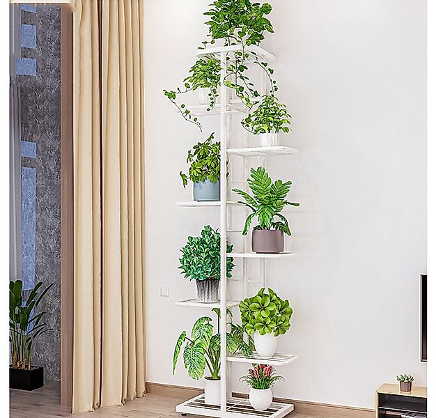 GarveeMore Blumenständer 8-stöckiger Metall-Pflanzenständer, Innen Außen 9 günstig online kaufen