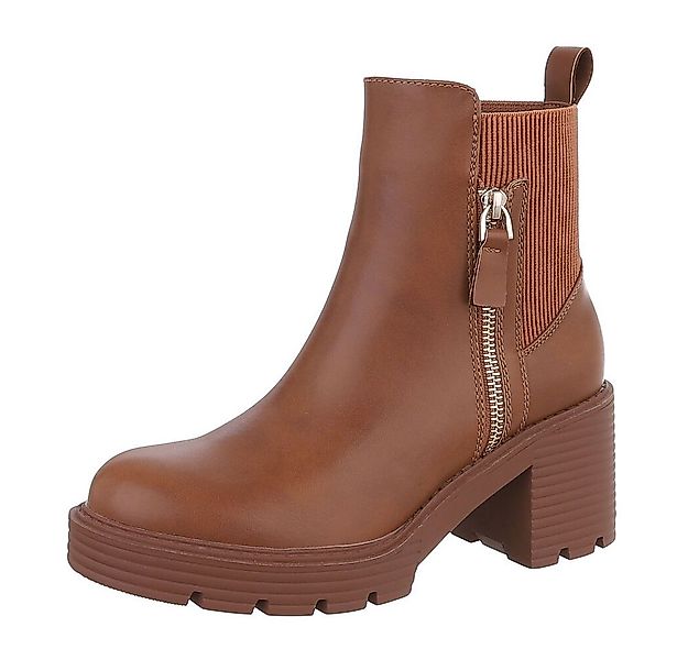 Ital-Design Damen Freizeit Plateaustiefelette (87283978) Blockabsatz High-H günstig online kaufen