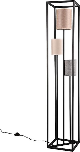 lightling Stehlampe Frieda, ohne Leuchtmittel, 3 Stoffschirme, mit Fußschal günstig online kaufen