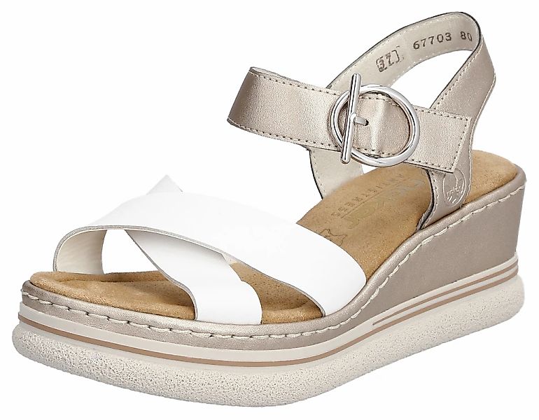 Rieker Keilsandalette, Sandale, Plateausandalette, Sommerschuh mit günstig online kaufen