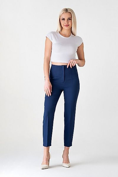 fashionshowcase Bügelfaltenhose Damen Hose Elegant Slim Fit Stretch mit V-D günstig online kaufen