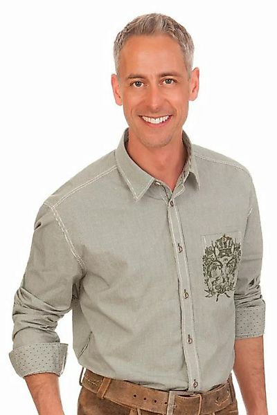 KRÜGER BUAM Trachtenhemd Trachtenhemd - LINUS - grün, blau günstig online kaufen