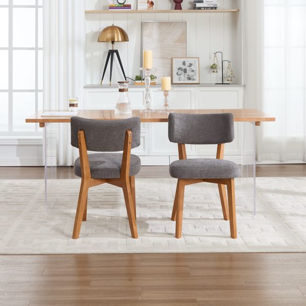 OKWISH 4-Fußstuhl Esszimmerstuhl (2er-Set mit Massivholzbeinen günstig online kaufen