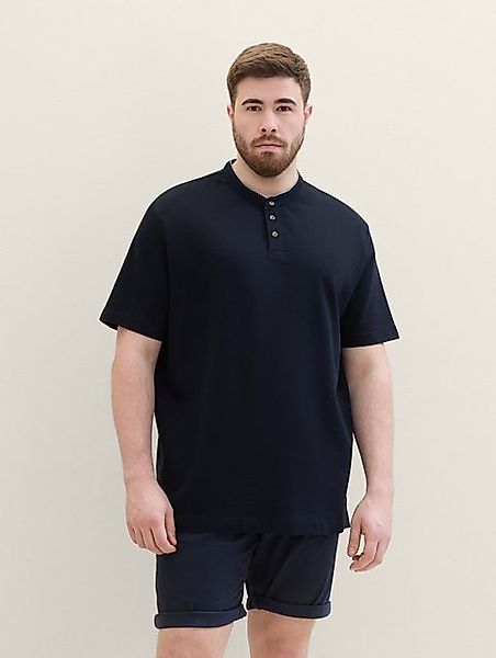 TOM TAILOR PLUS Poloshirt Plus Size - Poloshirt mit Stehkragen günstig online kaufen