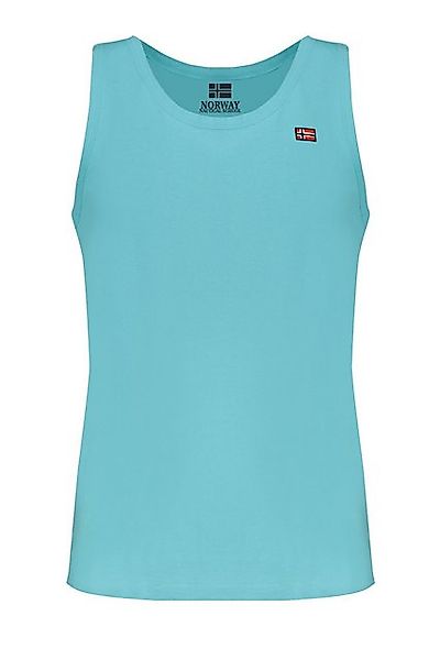 NORWAY 1963 Langarmhemd Herren-Tanktop Blau mit Stickerei und Rundhalsaussc günstig online kaufen