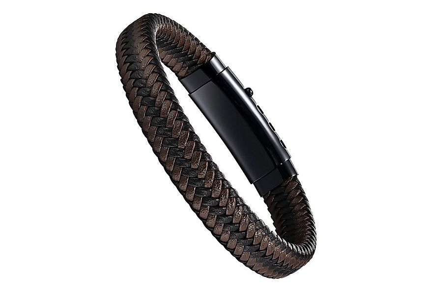 KARMA Lederarmband Armband Herren PU Leder schwarz Herrenarmband Männer Led günstig online kaufen