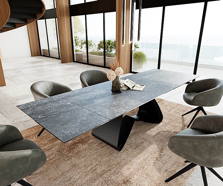 DELIFE Esstisch Edge, Keramik Laminam®Nero Greco günstig online kaufen