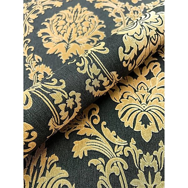 Newroom Vliestapete Nikulai Black Ornamente Modern FSC® günstig online kaufen