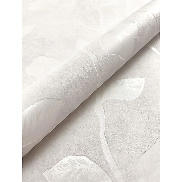 Newroom Vliestapete Koury White Blumen Floral FSC® günstig online kaufen