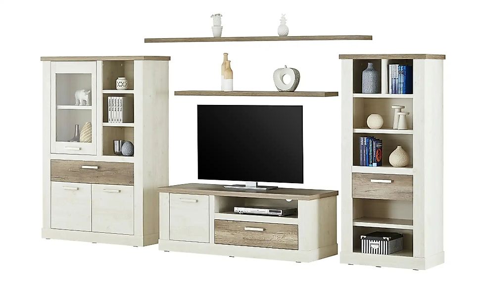 Wohnwand  Viareggio ¦ weiß ¦ Maße (cm): B: 346,4 H: 182 T: 52.0 Kommoden & günstig online kaufen