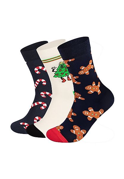Happy Socks Basicsocken Gingerbread, Happy Tree and Candy Cane Socken mit W günstig online kaufen