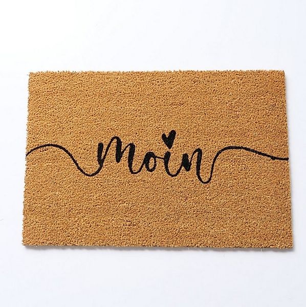 BOLTZE Fußmatte Fußmatte aus Kokos 60x40 cm Aufschrift Moin Kokosmatte Türv günstig online kaufen