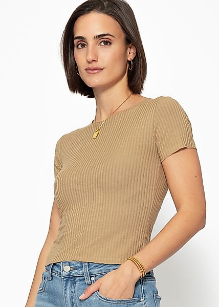 SASSYCLASSY Kurzarmshirt Geripptes T-Shirt Damen mit günstig online kaufen