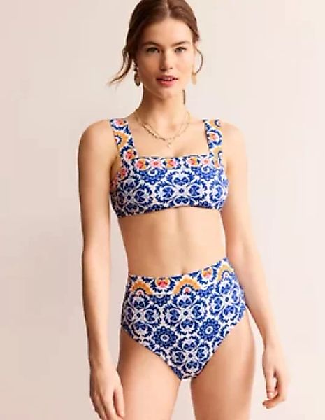 Bikinihose mit hohem Bund Damen Boden, Surf the Web, Mosaik-Blüte günstig online kaufen