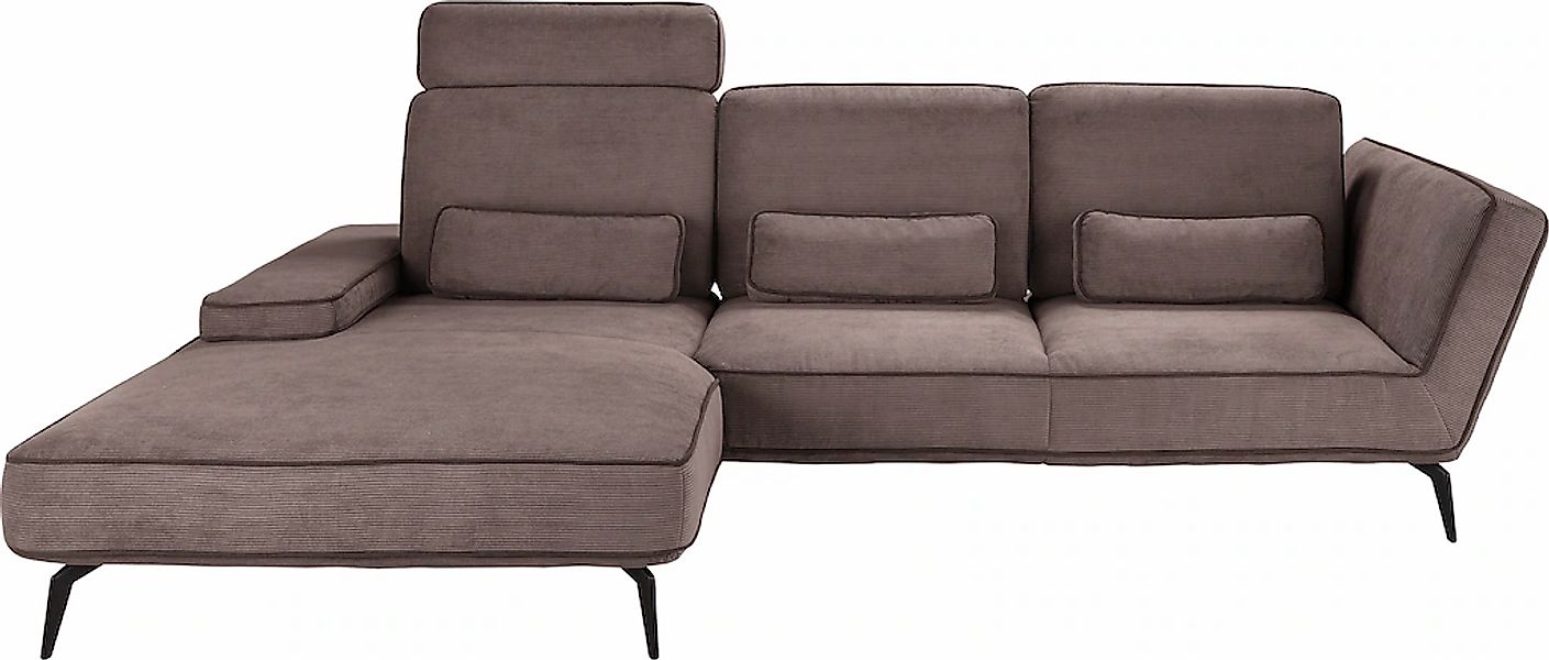 set one by Musterring Ecksofa "SO 4500, Füße schwarz matt, inkl Schwenkrück günstig online kaufen