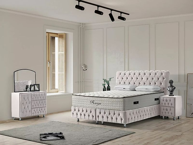 Sitheim-Europe Boxspringbett Boxspringbett Design Saphira Bett ohne Matratz günstig online kaufen