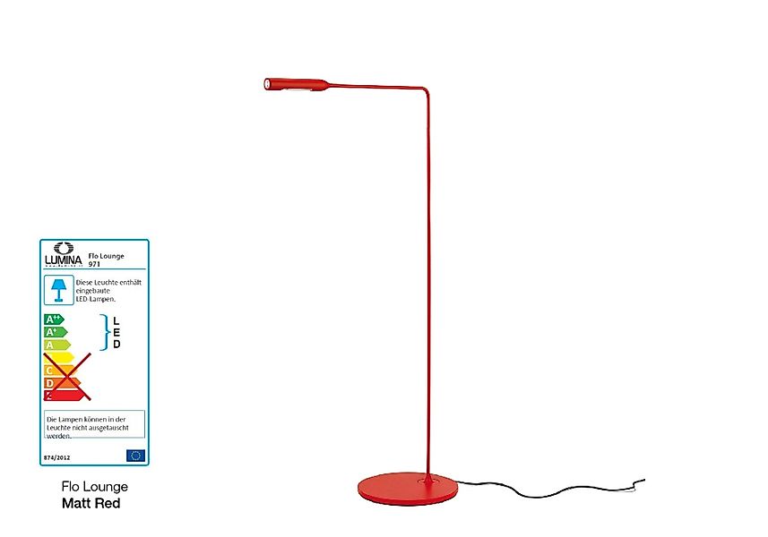 FLO Lounge Stehlampe rot günstig online kaufen
