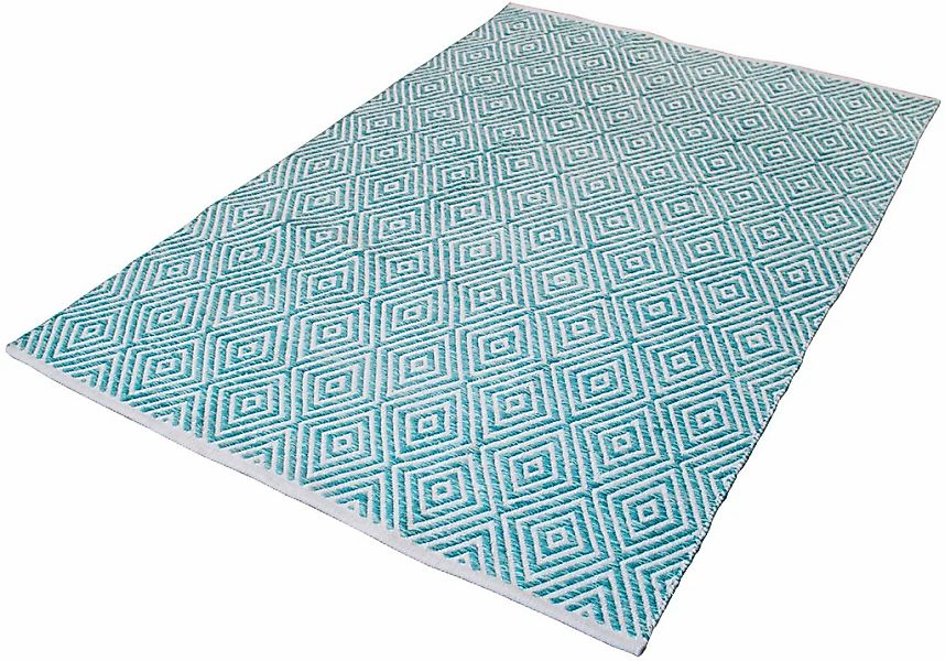 my home Teppich »Tiara«, rechteckig, 7 mm Höhe, mit Rauten-Muster, Teppich günstig online kaufen