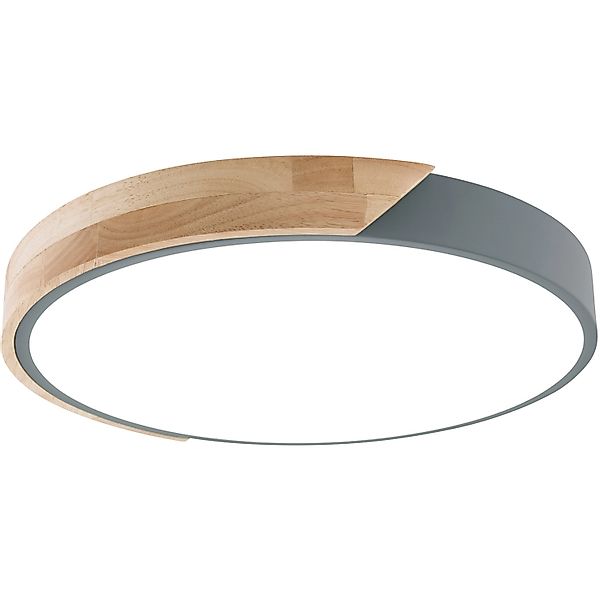 Näve LED-Deckenleuchte Borneo Ø 31 cm Grau günstig online kaufen