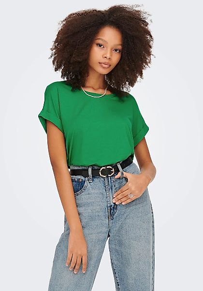 ONLY T-Shirt "ONLMOSTER – Kurzarmshirt mit Aufschlag und klassischem Look" günstig online kaufen