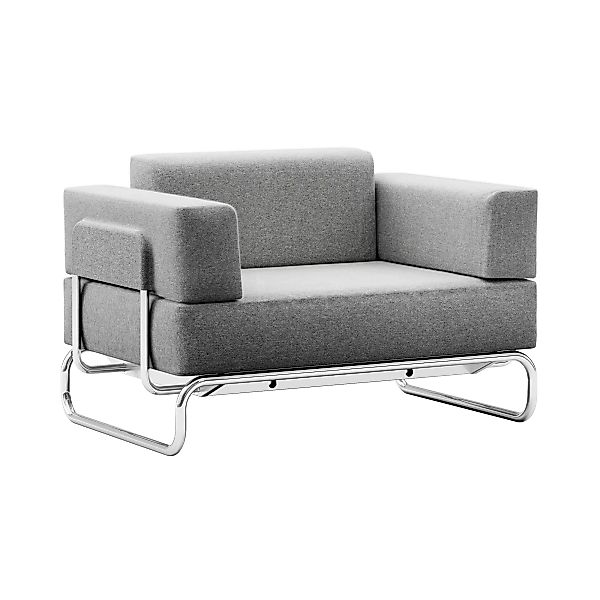 Thonet - S 5001/C001 Sessel - grau/Stoff Kvadrat Divina Melange 3 0120 (Sch günstig online kaufen