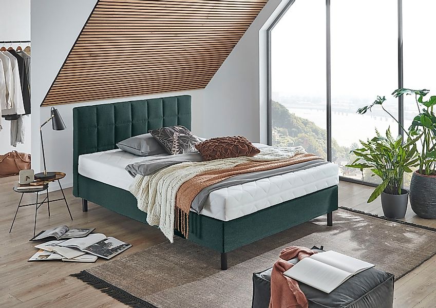 ATLANTIC home collection Boxbett "Nikola" Massivholzfüßen, mit / ohne Matra günstig online kaufen