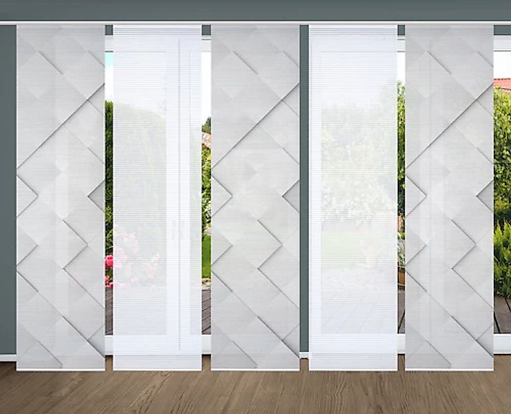 HOME in green Schiebegardine »SYLVIA« Paneelwagen 5 Stk. tlg. SET DIGITALDR günstig online kaufen