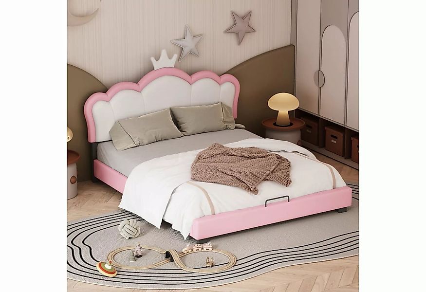 Celya Kinderbett Polsterbett Bettgestell 140x200cm mit Lattenrosten und Rüc günstig online kaufen