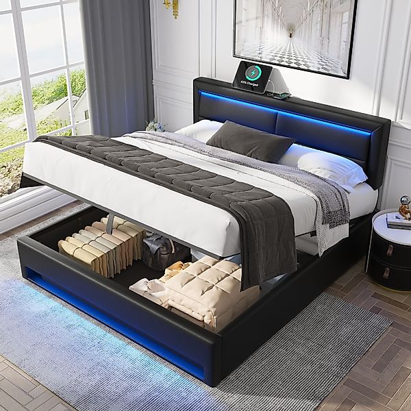 HAUSS SPOLE Polsterbett 160x200cm, mit USB-Anschluss, günstig online kaufen
