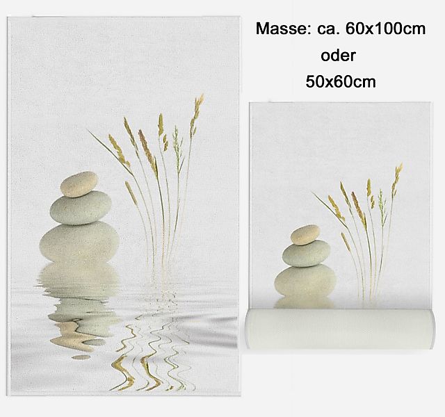 Ekershop Badematte Wellness Stone Badteppich Badvorleger für Dusche WC Dusc günstig online kaufen