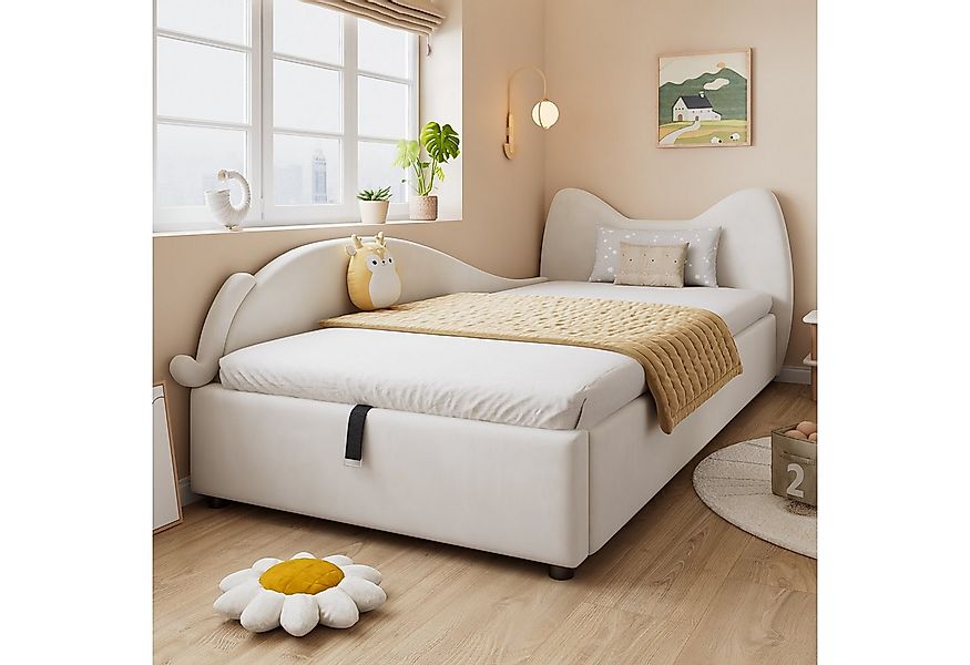 Odikalo Kinderbett Polsterbett Jugendbett Bettkasten Hydraulik Lattenrost 9 günstig online kaufen