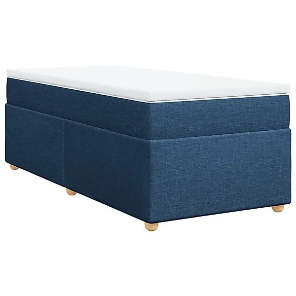 vidaXL Boxspringbett mit Matratze Blau 90x200 cm Stoff 3285351 günstig online kaufen