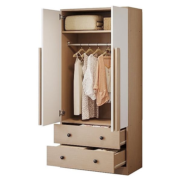 MODFU Kleiderschrank Schrank mit Schubladen und Ablagefächern (70x40x170 cm günstig online kaufen