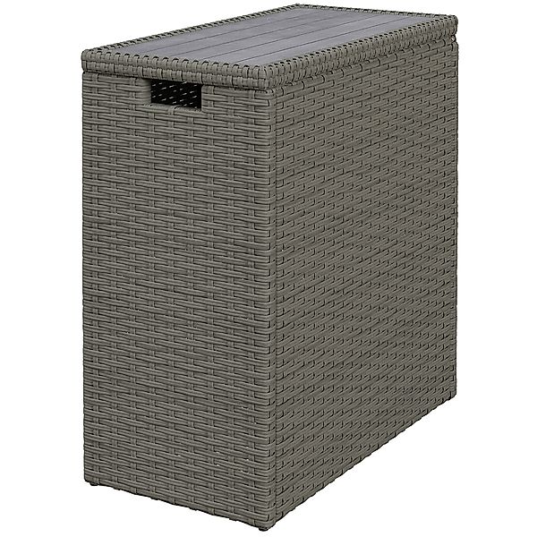 Outsunny Gartenbox aus Polyrattan, 66 L Aufbewahrungsbox für den Außenberei günstig online kaufen