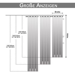 Rosnek Gardine Doppellagige, Ausgehöhlte Sterne, Tüll, günstig online kaufen