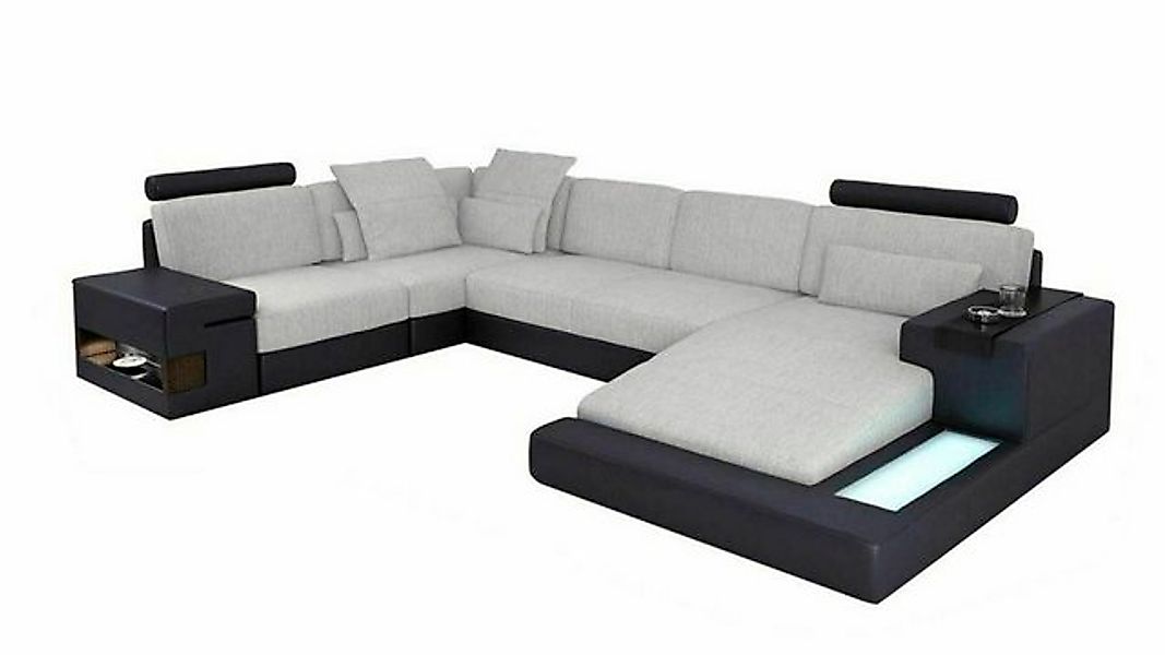JVmoebel Ecksofa Sofas Wohnlandschaft Leder U Form Sofa Couch Polster Couch günstig online kaufen