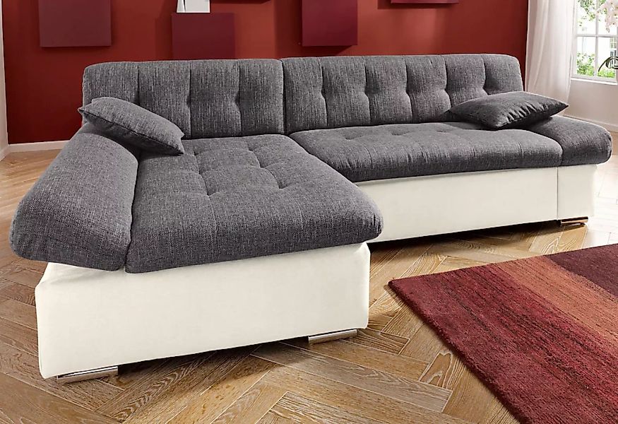 TRENDMANUFAKTUR Ecksofa »Reggae, modern und bequem, aktueller Materialmix, günstig online kaufen