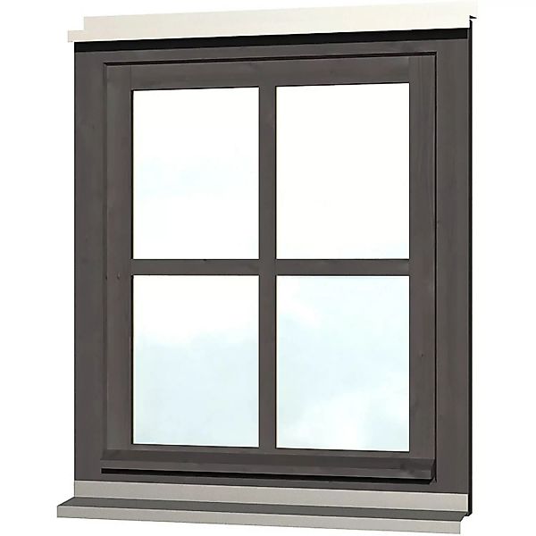 Skan Holz Einzelfenster Rahmenaußenmaß 69,1 x 82,1 cm Schiefergrau günstig online kaufen