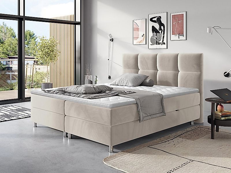 MIRJAN24 Boxspringbett Dave (zwei Bettkästen für die Bettwäsche), Topper, K günstig online kaufen