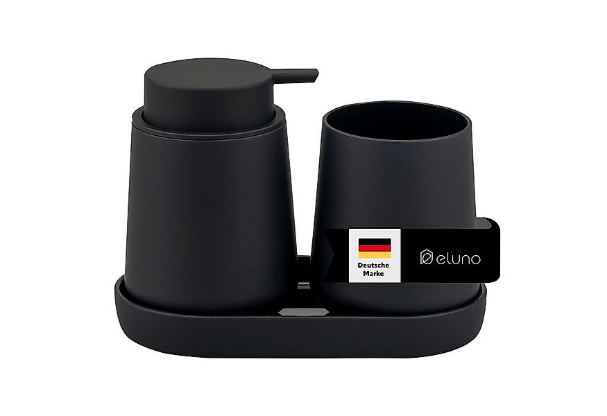 eluno Badaccessoire-Set TESERO 3tlg. Soft-Touch in Schwarz günstig online kaufen